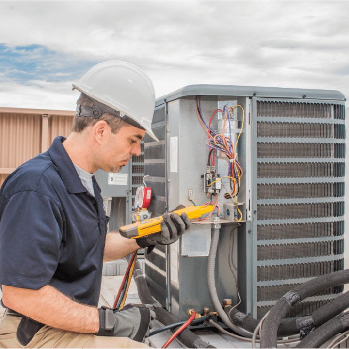 Exeter Duct Cleaning certified duct cleaning technician on a service call in Exeter, Ontario